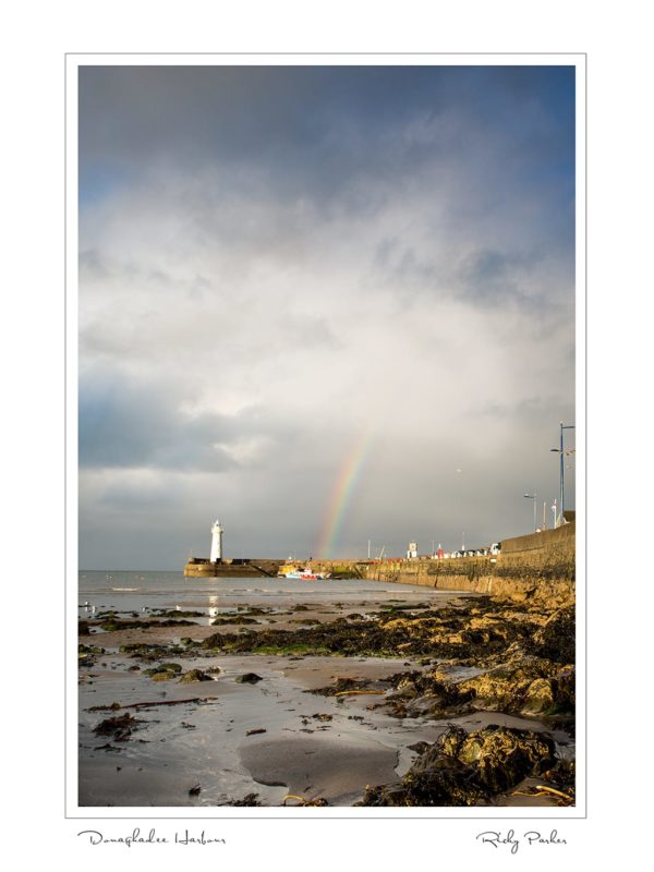 Donaghadee Harbour Rainbow by Ricky Parker Photography